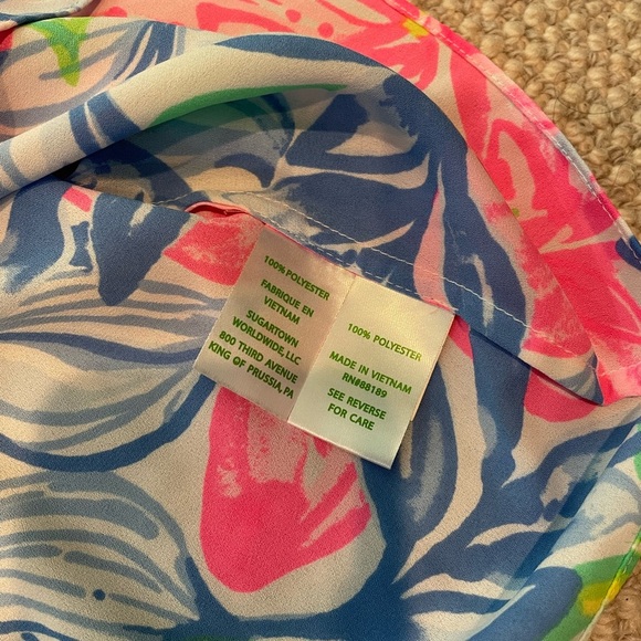 Lilly Pulitzer Dusk ruffle Tank Top XXS - Picture 4 of 6